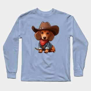 Tiny Sheriff Doxie Long Sleeve T-Shirt